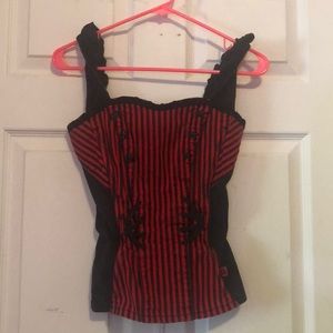 Red stripe Tripp corset
